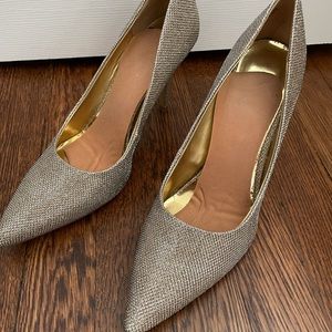 Nine West Gold Sparkle Pumps